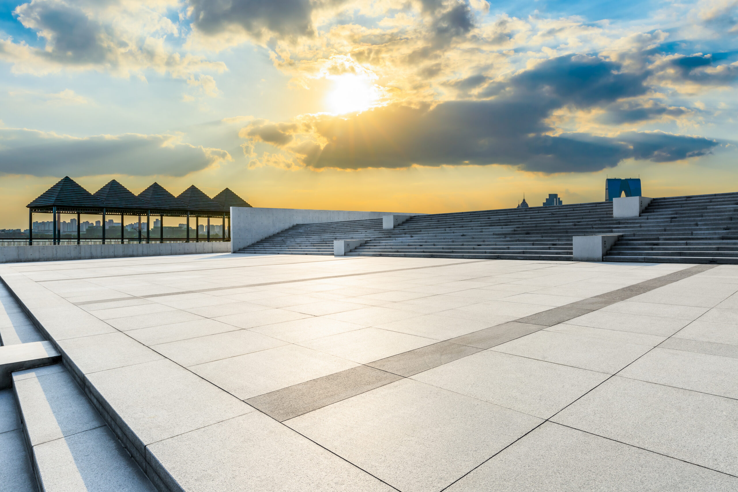 Commercial flat roof system on modern building rooftop with durable waterproof membrane and drainage design for large-scale commercial roofing projects by Castaways Roofing