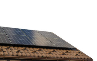 Solar panels installed on residential tile roof showing seamless roofing integration, energy efficiency, and durable solar roofing system for Florida homes, Castaways Roofing
